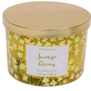sunrise greens 3 wick candle